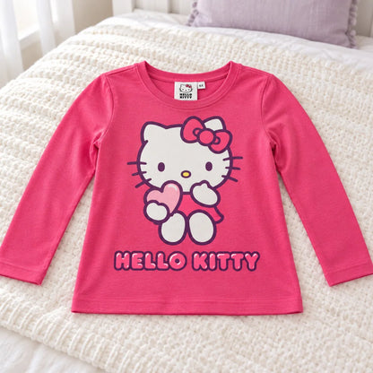 Hello Kitty Mädchen Langarmshirt Baumwolle Pink 98–128 - WS-Trend.de