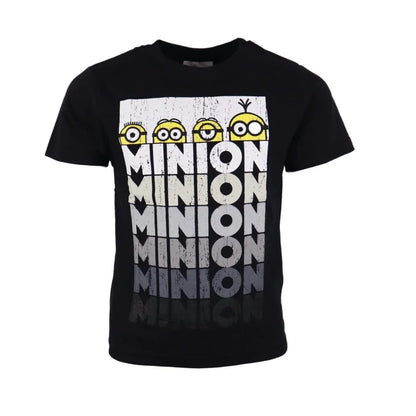 Minions T-Shirt Kurzarm Kinder Jungen Shirt 110-116 Blau Schwarz 100% Baumwolle - WS-Trend.de