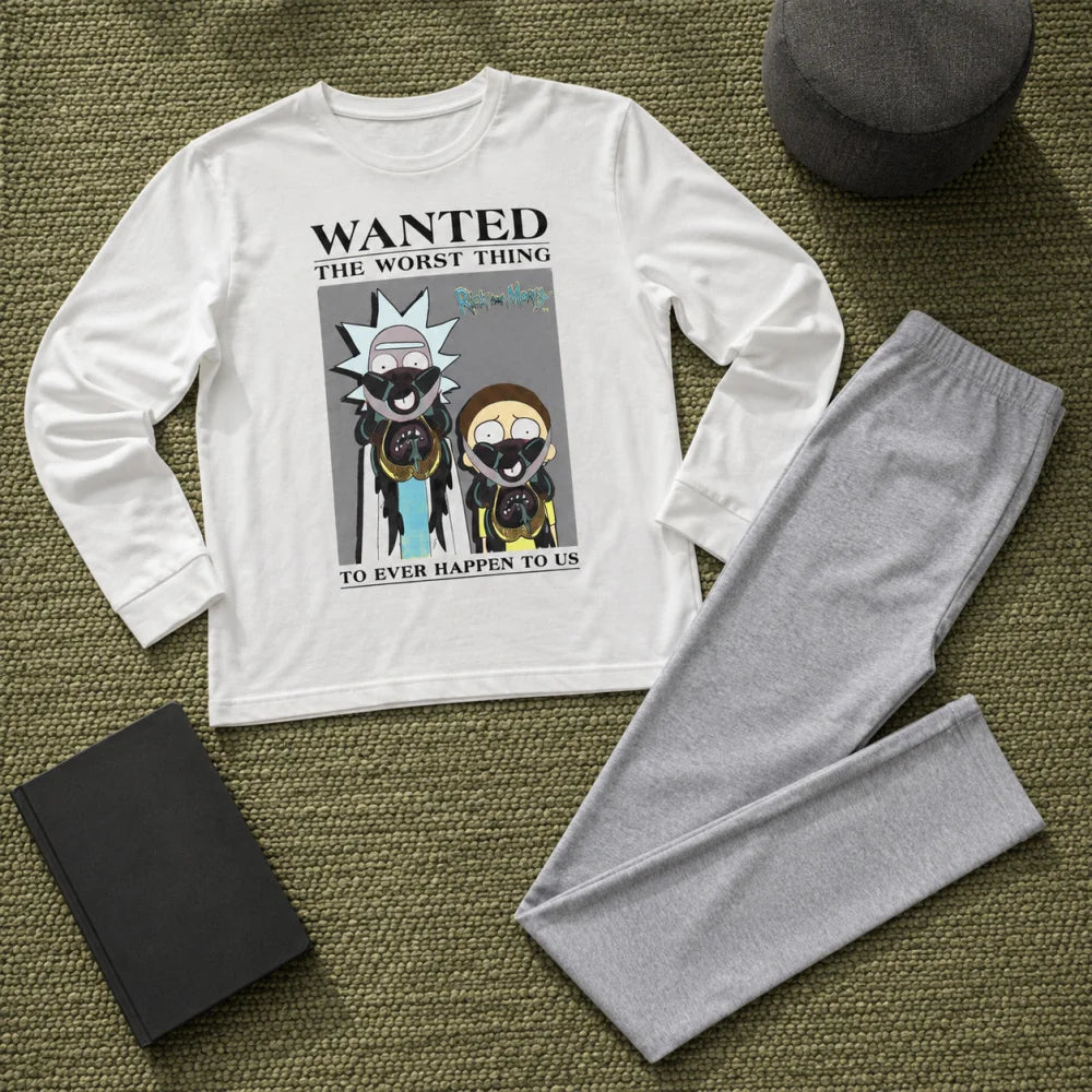 Schlafanzug Rick and Morty Kinder Jugend langarm Pyjama - WS-Trend.de