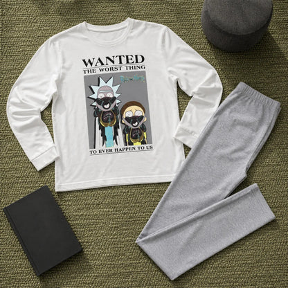 Schlafanzug Rick and Morty Kinder Jugend langarm Pyjama - WS-Trend.de