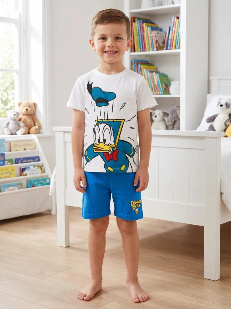 Disney Donald Duck Kinder Jugend Schlafanzug Pyjama 98-128 100% Baumwolle - WS-Trend.de