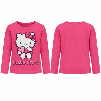 Hello Kitty Mädchen Langarmshirt Baumwolle Pink 98–128 - WS-Trend.de