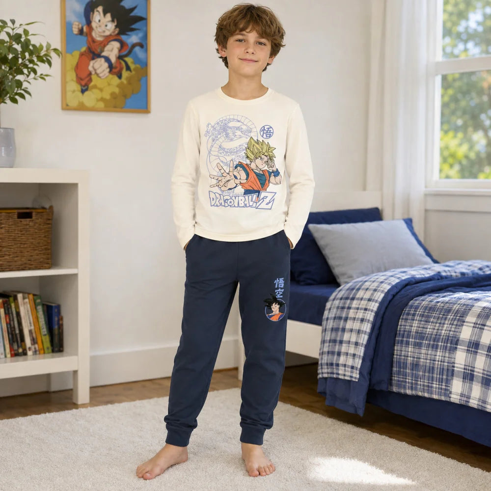 Anime Dragon Ball Z Goku Jungen Schlafanzug Pyjama Shirt Hose Gr. 128-152 - WS-Trend.de