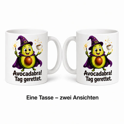 Avocadabra Kaffeetasse - Geschenkidee mit Spruch - beidseitig bedruckt - WS-Trend.de