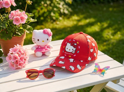 Hello Kitty Kinder Basecap Baseball Kappe und Sonnenbrille Gr. 52-54 - WS-Trend.de