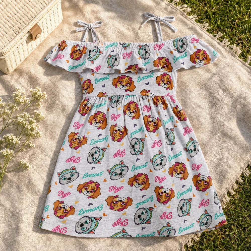 Paw Patrol Skye Kinder Mädchen kurzarm Kleid Sommerkleid Gr. 98 -122 - WS-Trend.de