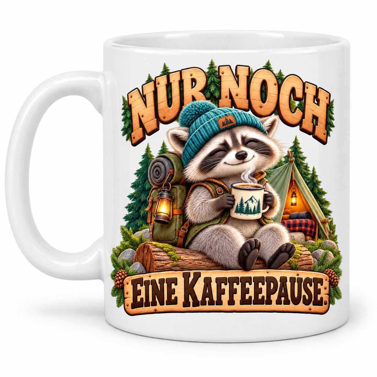 Camping Tasse Spruch Keramik 330 ml Geschenk Camper Wohnmobil Urlauber