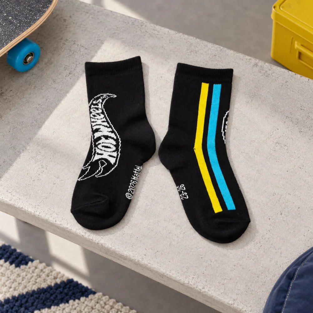 Hot Wheels Kindersocken 2 Paar Rot/Schwarz Größen 23–34 - WS-Trend.de