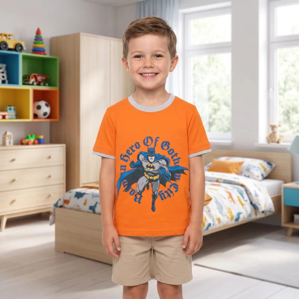 DC Comics Batman Kinder Jungen T-Shirt Kurzarm Shirt 140 - 152 Baumwolle - WS-Trend.de