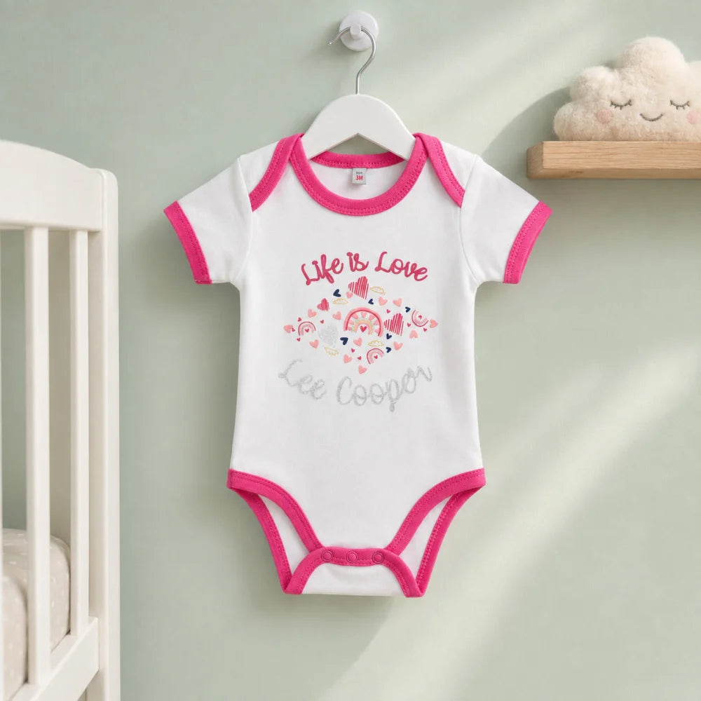Strampler Lee Cooper 2-er Set Baby Kleinkind kurzarm Body Einteiler Gr. 56 - 92 - WS-Trend.de