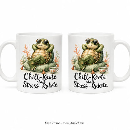 Chill-Kröte Kaffeetasse - Geschenkidee mit Spruch - aus Keramik 330 ml - WS-Trend.de