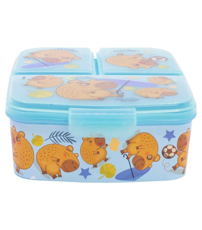 Storline Capibara 2 tlg Kinder Set 3 Kammern Brotdose Alu-Trinkflasche 400 ml - WS-Trend.de