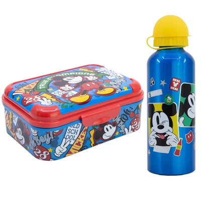 Disney Mickey Maus 2 tlg Lunch Set Brotdose Alu Trinkflasche 530 ml - WS-Trend.de