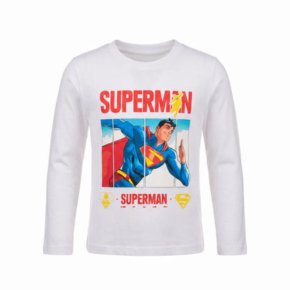Print-Shirt DC Comics Superman Kinder Jungen langarm T-Shirt Langarmshirt - WS-Trend.de