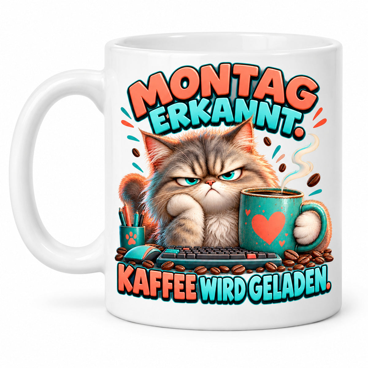 Büro Tasse Keramik 330 ml lustiger Spruch Geschenk Kollegen Homeoffice