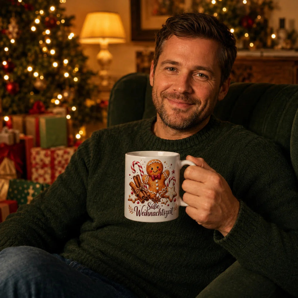Lebkuchen Weihnachtstasse - Geschenkidee zum Fest - aus Keramik 330 ml - WS-Trend.de