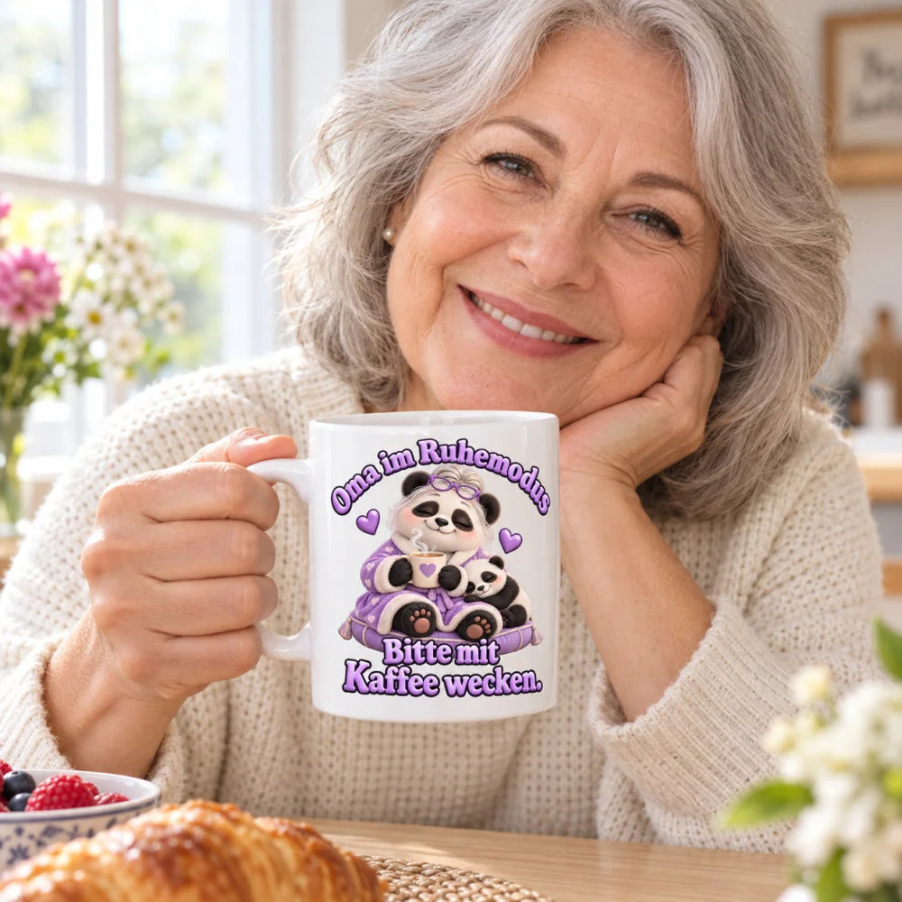 WS-Trend Pandaoma Tasse Keramik 330 ml Geschenk für Oma zum Geburtstag - WS-Trend.de