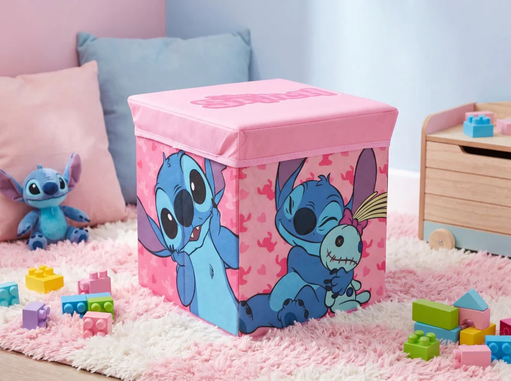 Disney Lilo und Stitch Kinder Spielzeugkorb mit Deckel 30x30x30 cm - WS-Trend.de