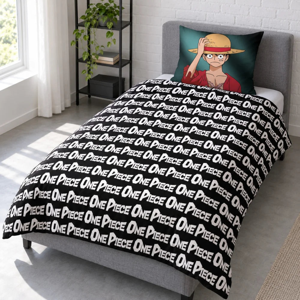 One Piece Strohhut-Crew Wendebettwäsche 135-140x200 + 65x65 cm - WS-Trend.de