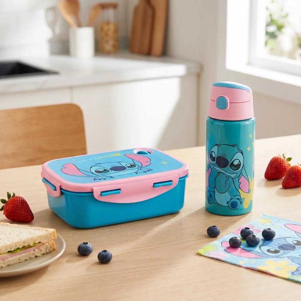 Disney Lilo und Stitch Angel 2 tlg. Set Brotdose plus Alu - Trinkflasche 500 ml - WS-Trend.de