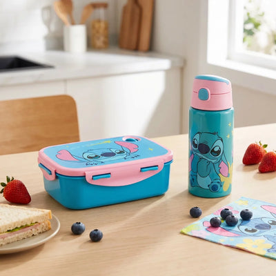 Disney Lilo und Stitch Angel 2 tlg. Set Brotdose plus Alu - Trinkflasche 500 ml - Ansicht 2