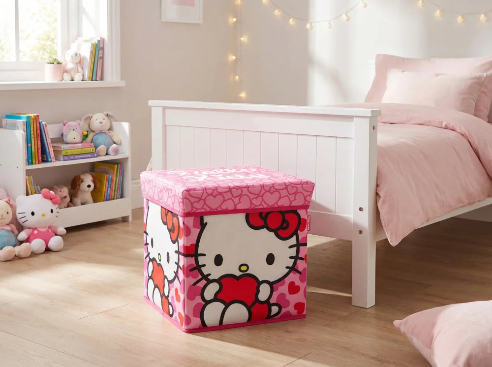 Hello Kitty Kinder Spielzeug Korb Spielzeugkorb Deckel 30x30x30 cm - WS-Trend.de