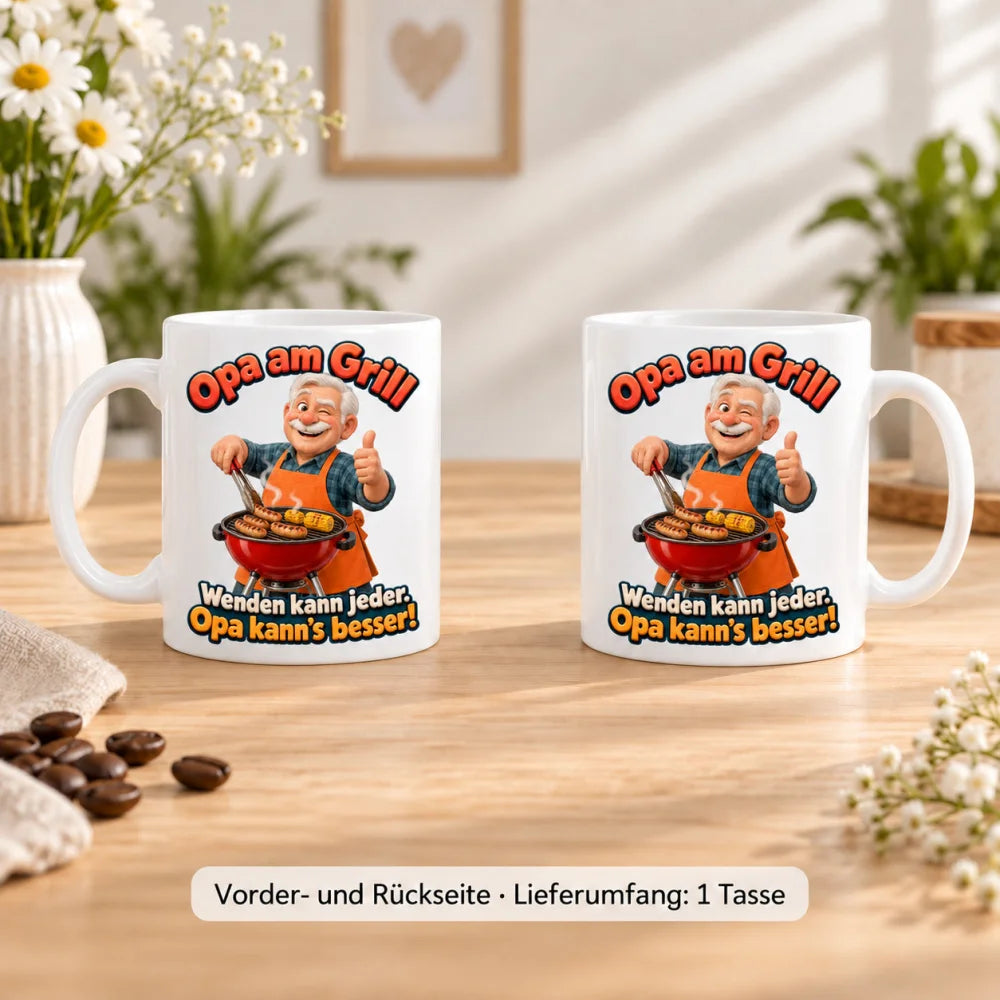 WS-Trend Grillopa Tasse Keramik 330 ml Geschenk für Opa zum Geburtstag - WS-Trend.de