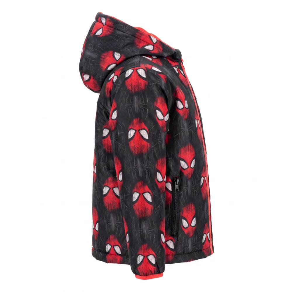 Regenjacke MARVEL Spiderman Kinder Herbstjacke Jungen Jacke mit Kapuze - WS-Trend.de