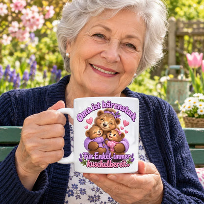 WS-Trend Bärenoma Tasse Keramik 330 ml Geschenk für Oma zum Geburtstag - WS-Trend.de