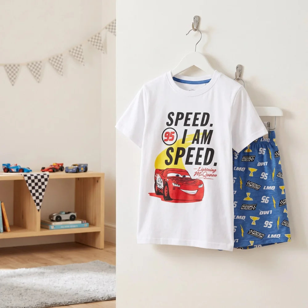 Disney Cars 3 Lightning McQueen Kinder kurzarm Pyjama Schlafanzug 98-128 - WS-Trend.de