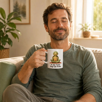 Yoga-Schildkroete Tasse - Geschenkidee mit Spruch - 330 ml aus Keramik - WS-Trend.de