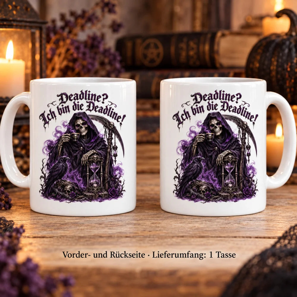 WS-Trend Die Deadline Horror Tasse Keramik 330 ml mit Motiv und Spruch - WS-Trend.de