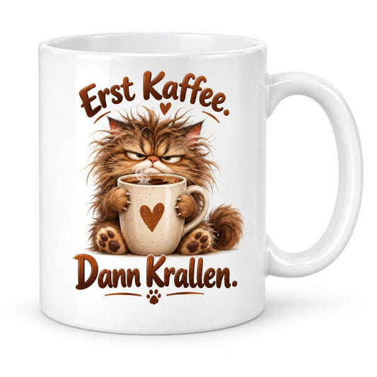 WS-Trend Katze Tasse mit lustigem Spruch Keramik 330 ml für Kaffeefans - WS-Trend.de