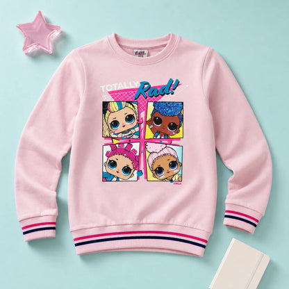 Sweater L.O.L. SURPRISE! LOL Surprise Kinder Mädchen Pullover Rosa Blau 100% Baumwoll - WS-Trend.de