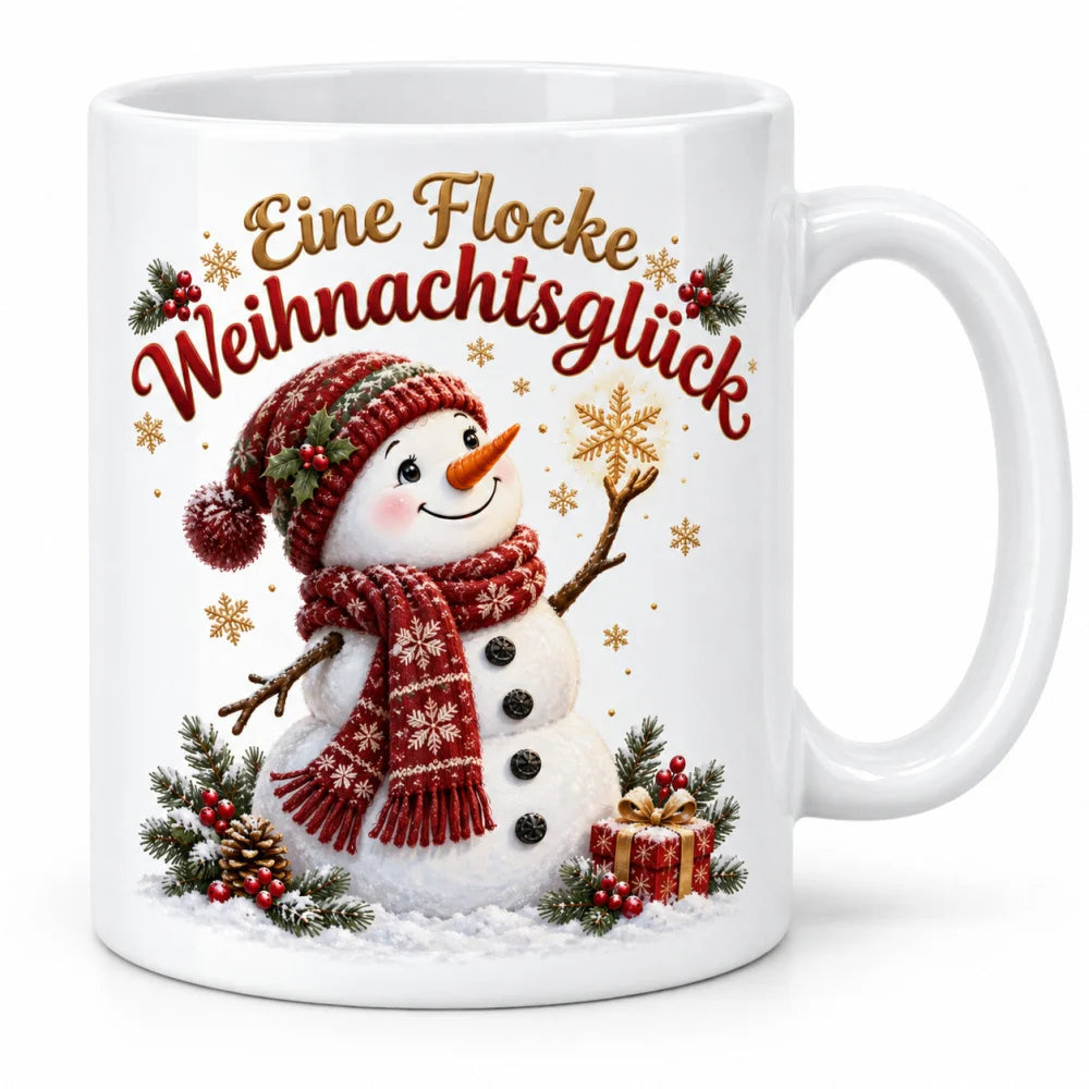 WS-Trend Flockenzauber Schneemann Tasse Keramik 330 ml für Weihnachten - WS-Trend.de