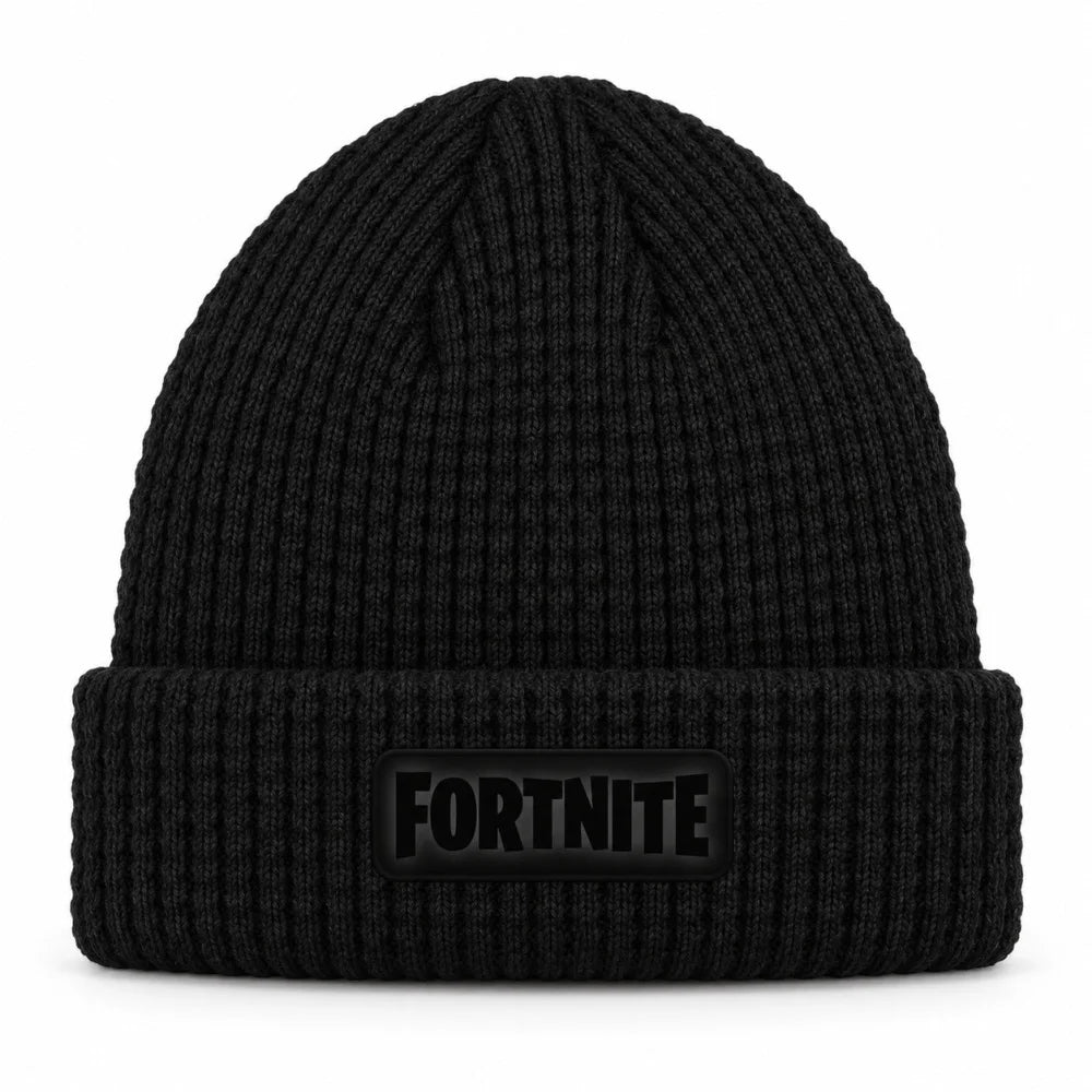 Fortnite Jungen Wintermütze Beanie Schwarz mit Logo-Patch Gr. 54–56 - WS-Trend.de