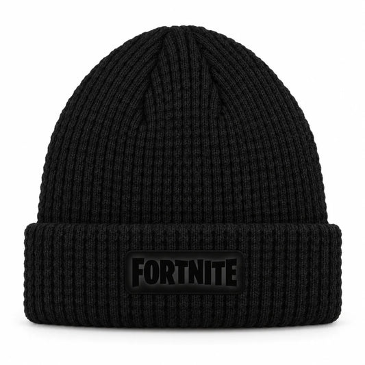 Fortnite Jungen Wintermütze Beanie Schwarz mit Logo-Patch Gr. 54–56 - WS-Trend.de