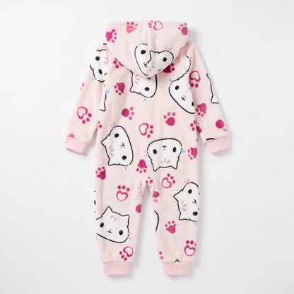 Gabbys Dollhouse Mädchen Coral-Fleece Einteiler Schlafanzug Gr. 98-128 - WS-Trend.de