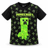 Minecraft Creeper Pixel T-Shirt schwarz