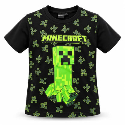 Minecraft Creeper Pixel T-Shirt schwarz - WS-Trend.de
