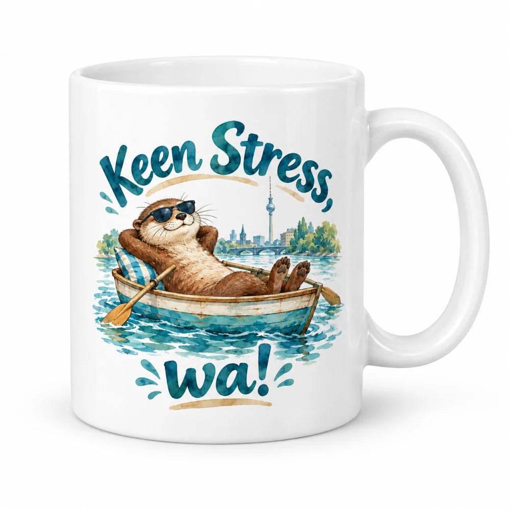 WS-Trend Spree Otter Tasse lustiger Spruch Keramik 330 ml Geschenkidee - WS-Trend.de