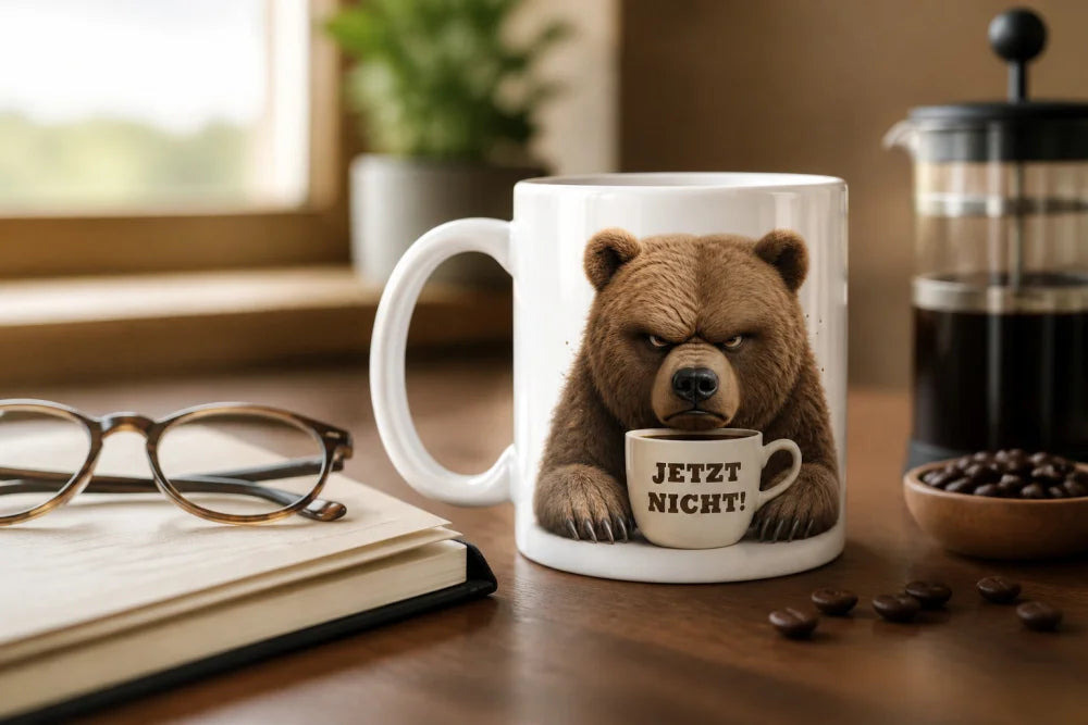 Lustige Tiertasse mit Spruch 325 ml – 15 Tiermotive Geschenkidee Büro - WS-Trend.de