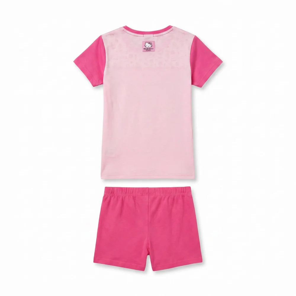 Hello Kitty Kinder Mädchen Schlafanzug Pyjama Shirt Shorts Gr. 98-128 Baumwolle - WS-Trend.de