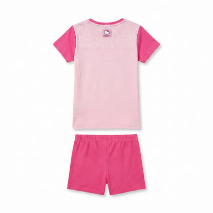 Hello Kitty Kinder Mädchen Schlafanzug Pyjama Shirt Shorts Gr. 98-128 Baumwolle - WS-Trend.de