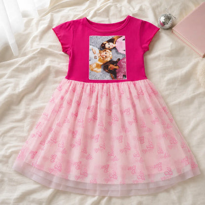 Barbie and Freinds Kinder Mädchen Sommerkleid Kleid Gr 98-128 Baumwolle - WS-Trend.de