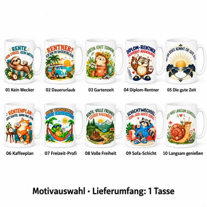 WS-Trend Rente Tasse Keramik 330 ml Spruch Geschenk 10 Motive zur Wahl - WS-Trend.de