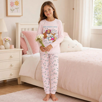 Paw Patrol Skye Kinder Mädchen langarm Schlafanzug Pyjama 104-128 - 100% Baumwol - WS-Trend.de