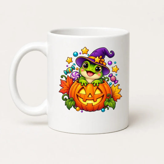 Halloween Tasse Kürbis Frosch 325 ml Keramik Kawaii Geschenk - WS-Trend.de