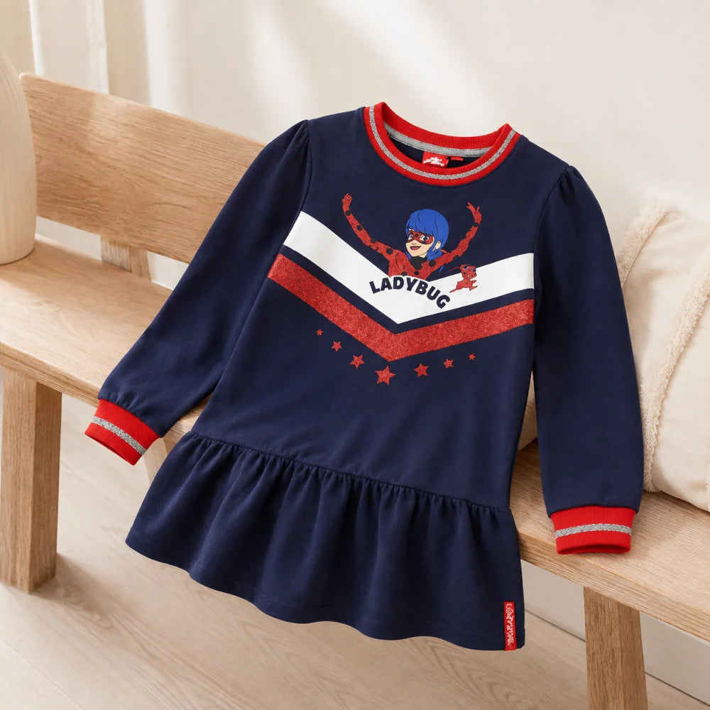 Sommerkleid Miraculous - Ladybug Kinder Mädchen Kleid Gr. 104-128 - WS-Trend.de