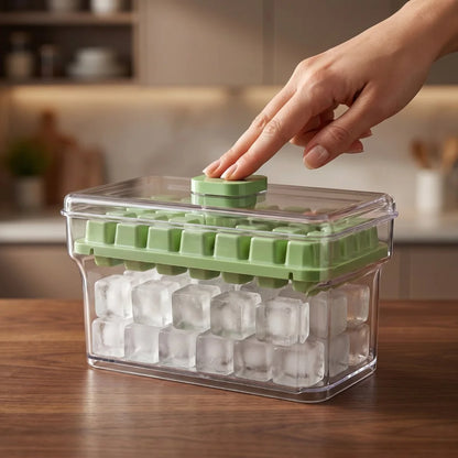 Eiswürfelbereiter mit Vorratsbehälter – Eiswürfelform Deckel Druckfunktion - WS-Trend.de